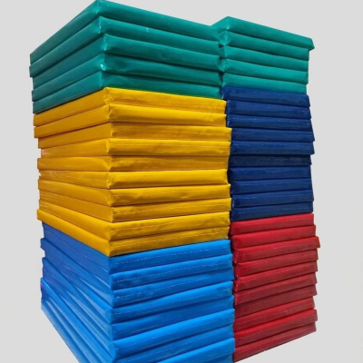 Tarpaulin covered mattress - Medium density Foam (Colourful - 6cm thick)