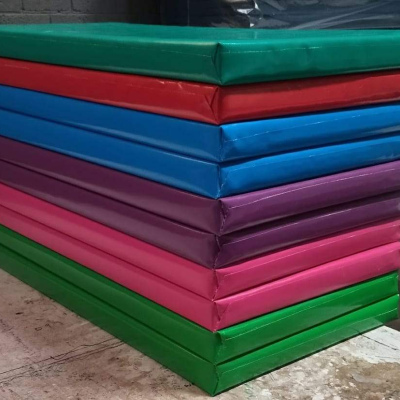 Tarpaulin covered mattress - High density Foam (Colourful - 6cm thick))